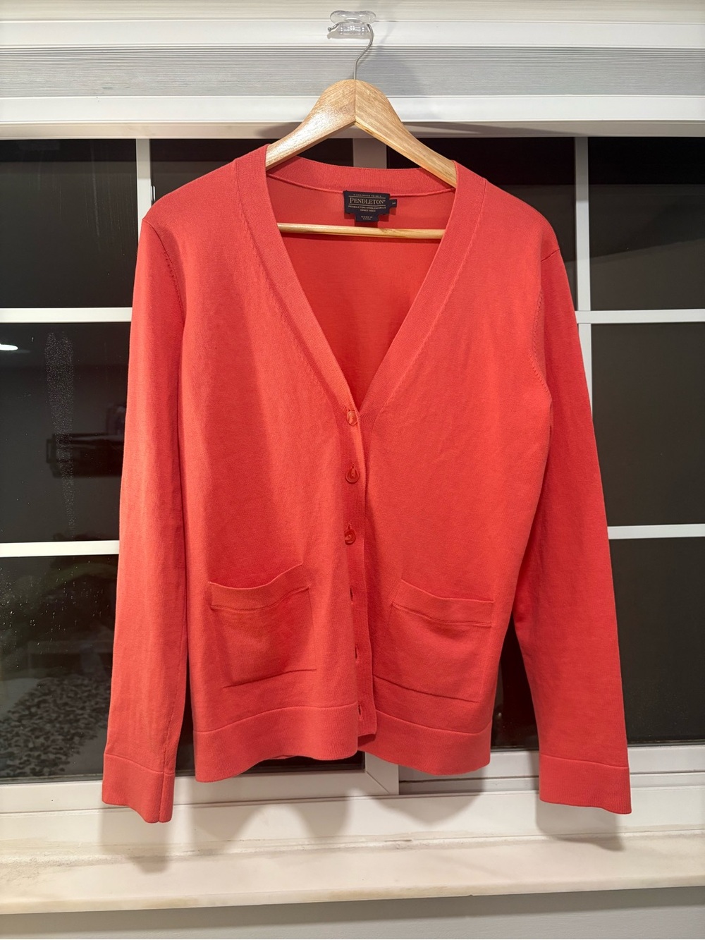 Pendleton Men's Coral-Orange Crewneck Sweater